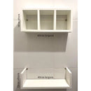Nicho Prateleira 2 Unidades MDF Branco Decoração mdf