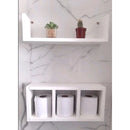 Nicho Prateleira 2 Unidades MDF Branco Decoração mdf