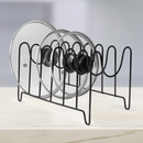 Suporte Organizador De Tampas Black, 6 Divisões, Plug Lar