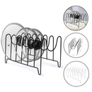 Suporte Organizador De Tampas Black, 6 Divisões, Plug Lar