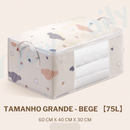 [75L] Caixa Saco Organizador Cobertor Casaco Guarda Roupa Ecológico Anti-Poeira Umidade Insetos Multiuso. OG-121-BC