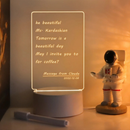 Luminária 3D Acrílica de Escrever com Caneta Giz Líquido e Base USB – Decoração Criativa e Presente – Novo Lar