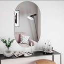 Espelho Oval de Parede com LED Luz Quente ou Fria para Banheiro, Sala e Quarto – Novo Lar
