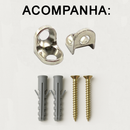 Nicho Porta Papel Toalha e Condimentos Potes Cozinha Banheiro 100% MDF BRANCO TX 15mm Tubo Metal Montado