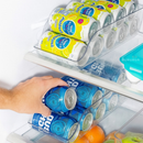 Organizador Porta Latas Geladeira Dispenser Acrilico Suporte Multiuso Armário Cozinha Dispensa 1 e 2 unidades