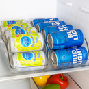 Organizador Porta Latas Geladeira Dispenser Acrilico Suporte Multiuso Armário Cozinha Dispensa 1 e 2 unidades