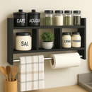 Nicho Organizador Porta Papel-Toalha em MDF com Suporte Metálico para Cozinha e Banheiro – Novo Lar