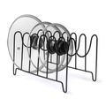 Organizador de Tampas de Panelas com 6 Divisórias – Suporte para Cozinha e Armários – Novo Lar