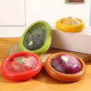 4Pcs Caixa de Silicone Armazenamento Frutas/Legumes: Reutilizável, Mantém Cebola/Abacate Frescos