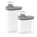 Dispenser Mantimentos, Cerais Detergente/Produtos Limpeza 1,5L (19,5cm) / 2,3L (23cm) / Kit Linha Flow
