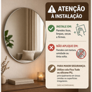 Espelho Redondo com LED Decorativo para Banheiro Lavabo Quarto Sala Iluminado Moderno Premium