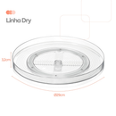 Organizador Giratório Dry Coza 29x3,2cm Cor Cristal - Organização de Geladeira
