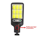 Refletor Solar LED 21W para Rua com Controle Remoto e Detecção Automática de Movimento