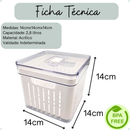 Kits Organizadores De Geladeira Clear Com Tampa E Cesto Drenagem