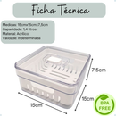 Kits Organizadores De Geladeira Clear Com Tampa E Cesto Drenagem