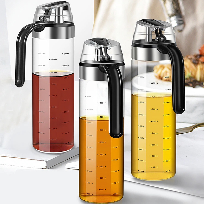 Dispenser Recipiente Garrafa de Vidro Luxo De Azeite Vinagre Pimenta Óleo Molho - Envio Imediato