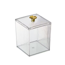 Porta Algodão e Cotonete Organizador Multiuso com Tampa Transparente – Novo Lar