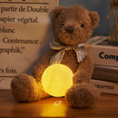Luminária Lua Cheia 3D Luz Quente 10cm Com Suporte Abajur LED Decoração Sem Fio Enfeite