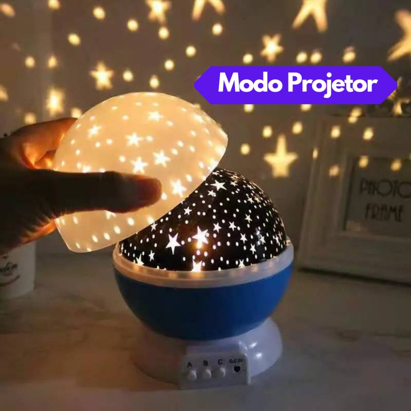 Luminaria Projetor De Estrelas Galaxy Abajur Quarto Criancas Star Master Combinação de Duas Cores