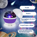 Luminaria Projetor De Estrelas Galaxy Abajur Quarto Criancas Star Master Combinação de Duas Cores