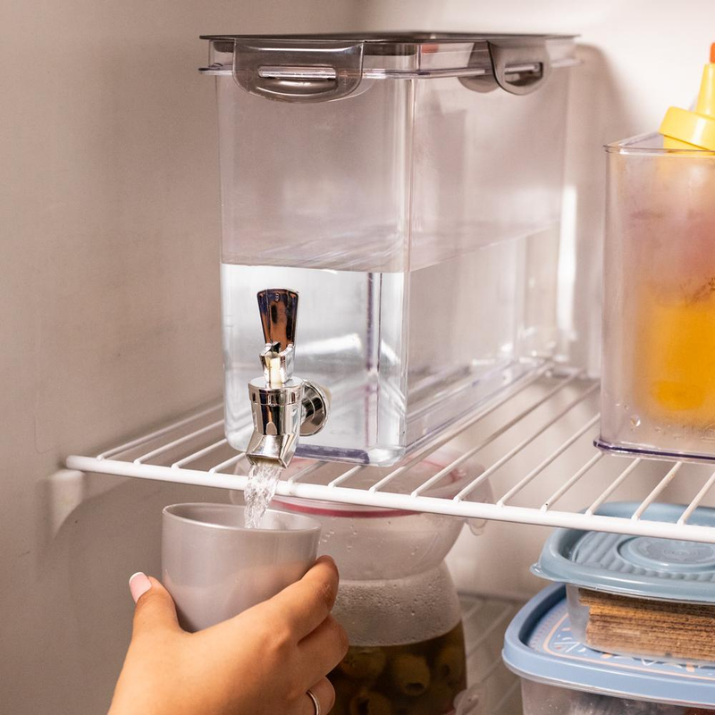 Reservatório Dispenser Geladeira para Água Garrafa 5,85 L Tampa Fumê Plasútil