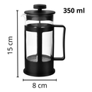 Cafeteira Prensa Francesa Café Expresso Leite Cremoso Cremeira 350ml