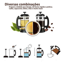 Cafeteira Prensa Francesa Café Expresso Leite Cremoso Cremeira 350ml
