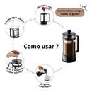 Cafeteira Prensa Francesa Café Expresso Leite Cremoso Cremeira 350ml
